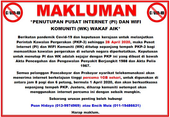 Notis penutupan pkp sampai 28 april