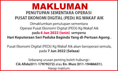 NOTIS PENUTUPAN PEDi 7jun
